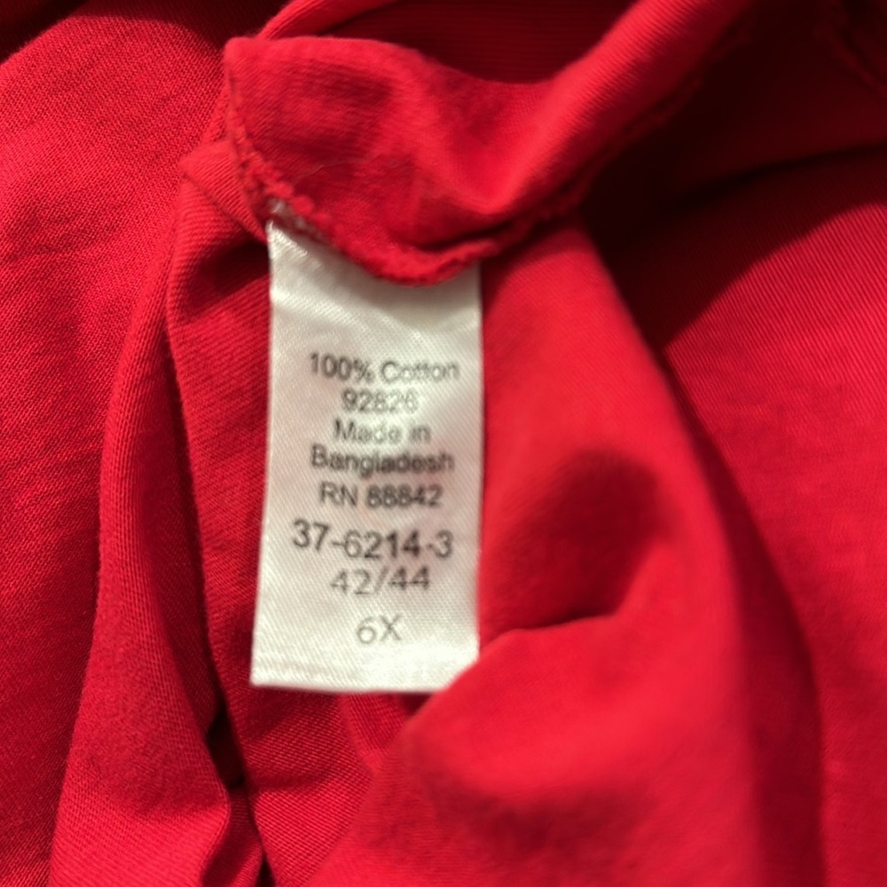 Women Within 6X (42–44) Plus Red t-shirt, 100% cotton - Picture 5 of 5